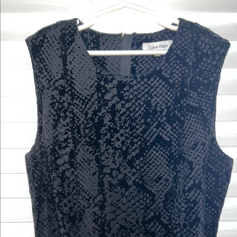 Calvin Klein Black Textured Dress